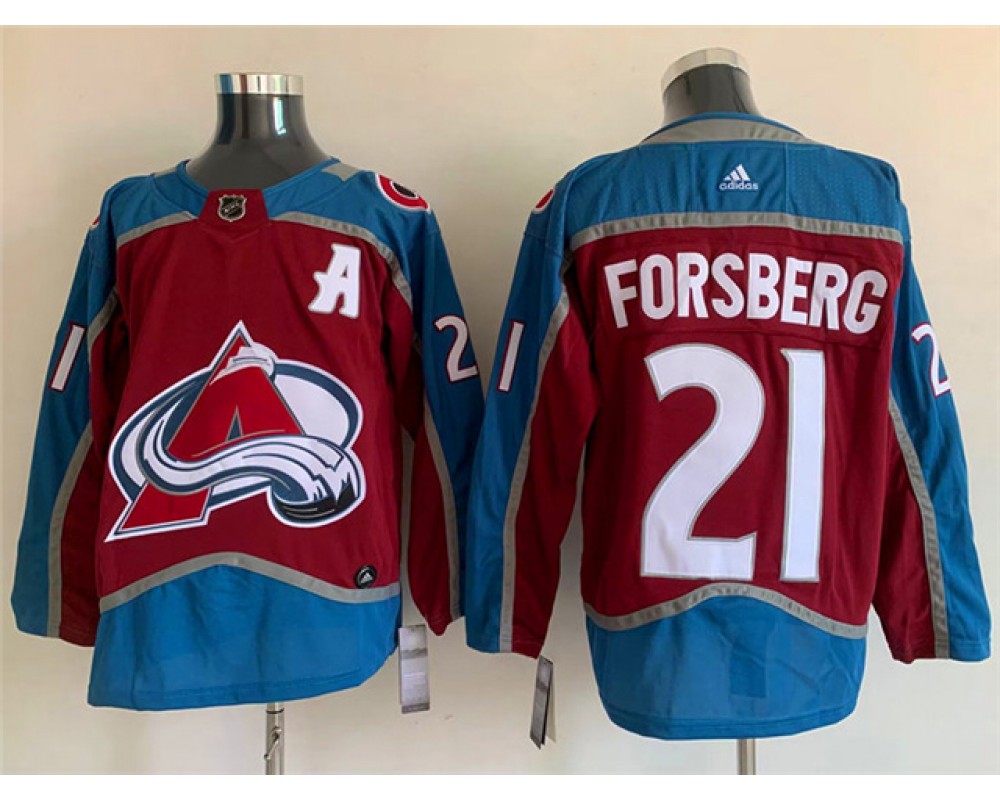 Colorado Avalanche 21 Peter Forsberg Burgundy Home Jersey